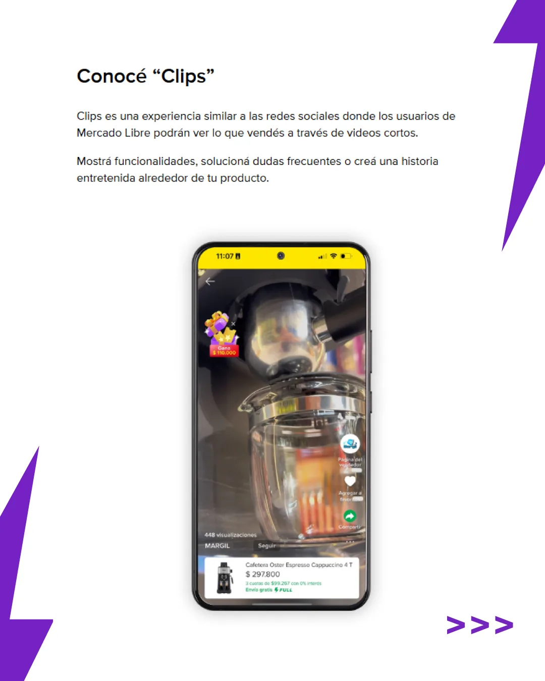 demostracion de lo que son los clips de mercado libre